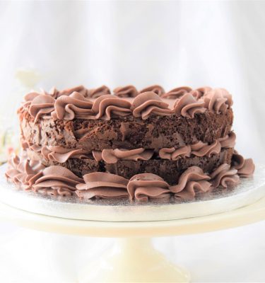 A deliciously yummy chocolate cake