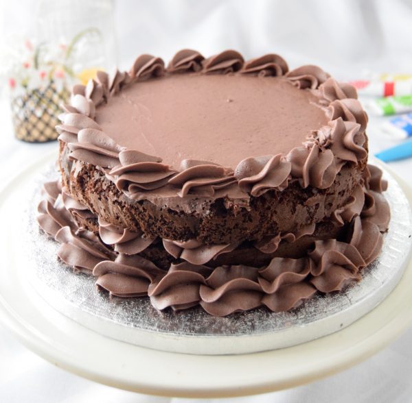Delicious Chocolate cake with lovely decorative piping