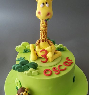 Jungle Safari Animal Birthday Cake