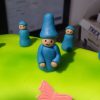 Kids character blue family cake toppers